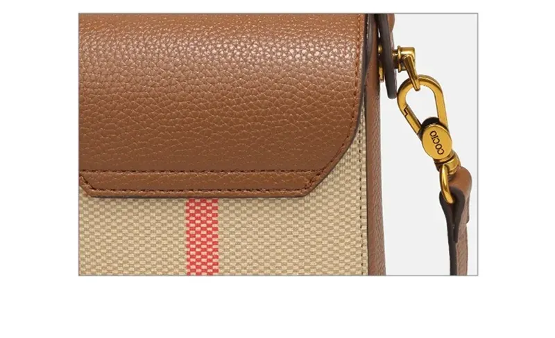 COCIO Designer New Plaid Cellphone Simple And Versatile Handbag High Quality Canvas Shoulder Bag_voghion.com