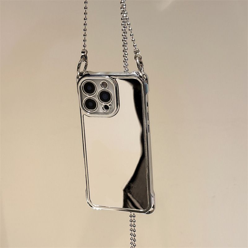 Custodia per telefono compatibile con iPhone 16 Pro, con cordino antiurto a quattro angoli, supporto per iPhone 15, sensazione premium, tracolla 12, 13_voghion.com