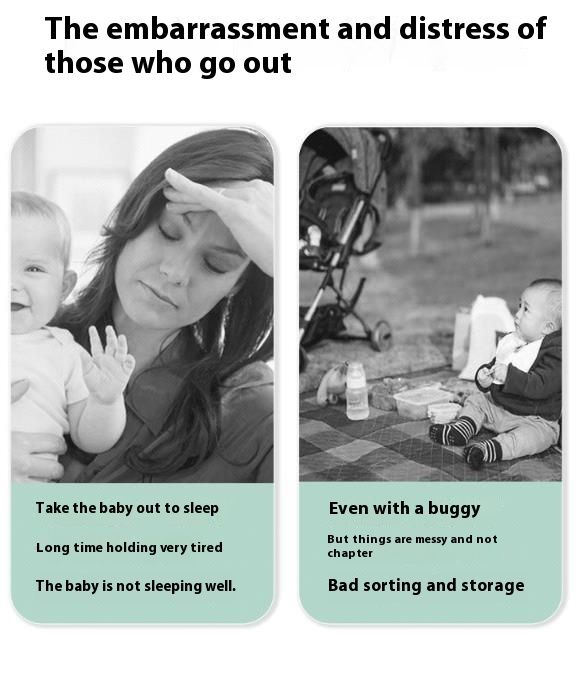 Large capacity foldable mother and bed with multi-purpose integrated design, baby bag, portable shoulder mommy bag_voghion.com
