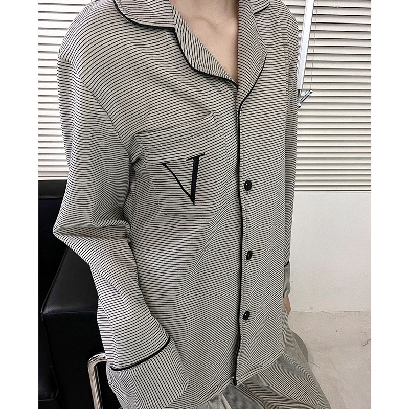 Damenbekleidung V leichter Luxus-Pyjama für Paare, superweich, doppelseitig, deutscher Samt-Pyjama, lange Ärmel, warme und bequeme Hauskleidung für Herbst und Winter_voghion.com