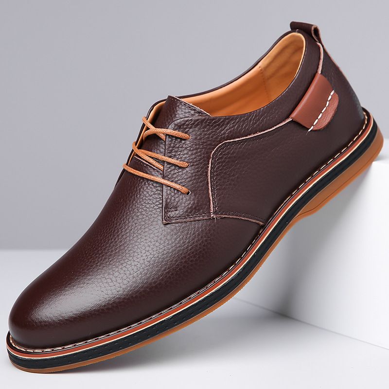 Echtes Leder, groß, modisch, Business, Casual, handgenäht, Herrenschuhe, weiche Sohle, leicht, Größe 48_voghion.com