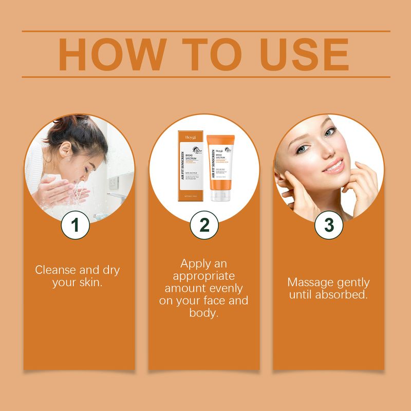 für leichte UV-Isolation im Sommer im Freien, erfrischende, feuchtigkeitsspendende und nicht klebende Schutzcreme-Isolation,_voghion.com