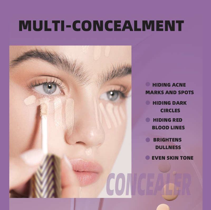 carina QIBEST Concealer Wasserfeste, schweißfeste Lotion, langlebig und schwer zu entfernendes Make-up, deckt Flecken und Akneflecken ab und verblasst nicht_voghion.com