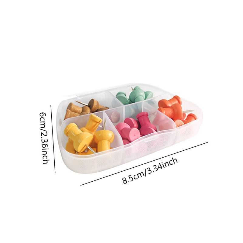 Pregos de fixação de costura miniaturas de madeira coloridas madeira maciça miniaturas de madeira de escritório criativo e fixação de madeira macia_voghion.com