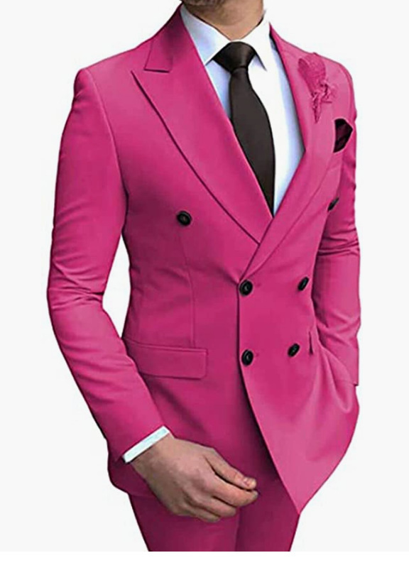 Costume d'affaires et de loisirs de mariage, ensemble de costume de banquet de mariage en deux pièces pour marié et garçon d'honneur, homme_voghion.com