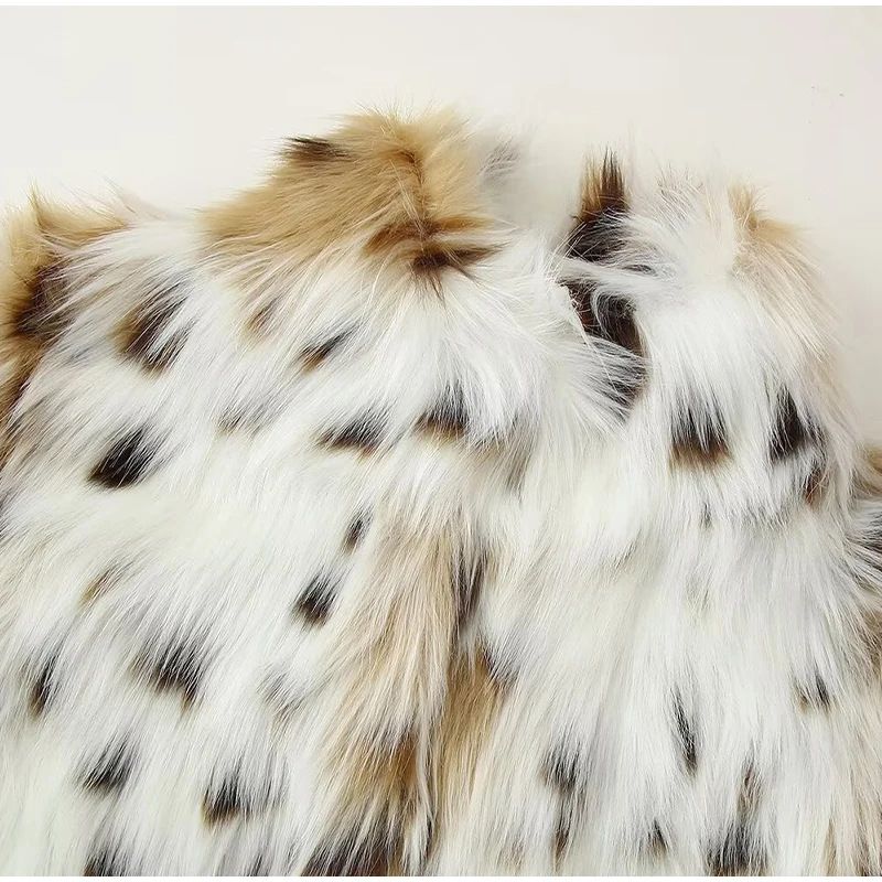 Damenbekleidung Herbst Damen Pelz Temperament Elegant Leopard Print Pelz Damen Kurzmantel Plüschjacke_voghion.com