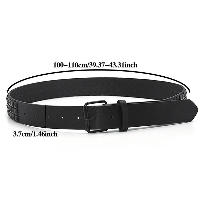 HOT Fashion Rivet Men&Women's Studded Belt Punk Rock With Pin Buckle Waistband_voghion.com