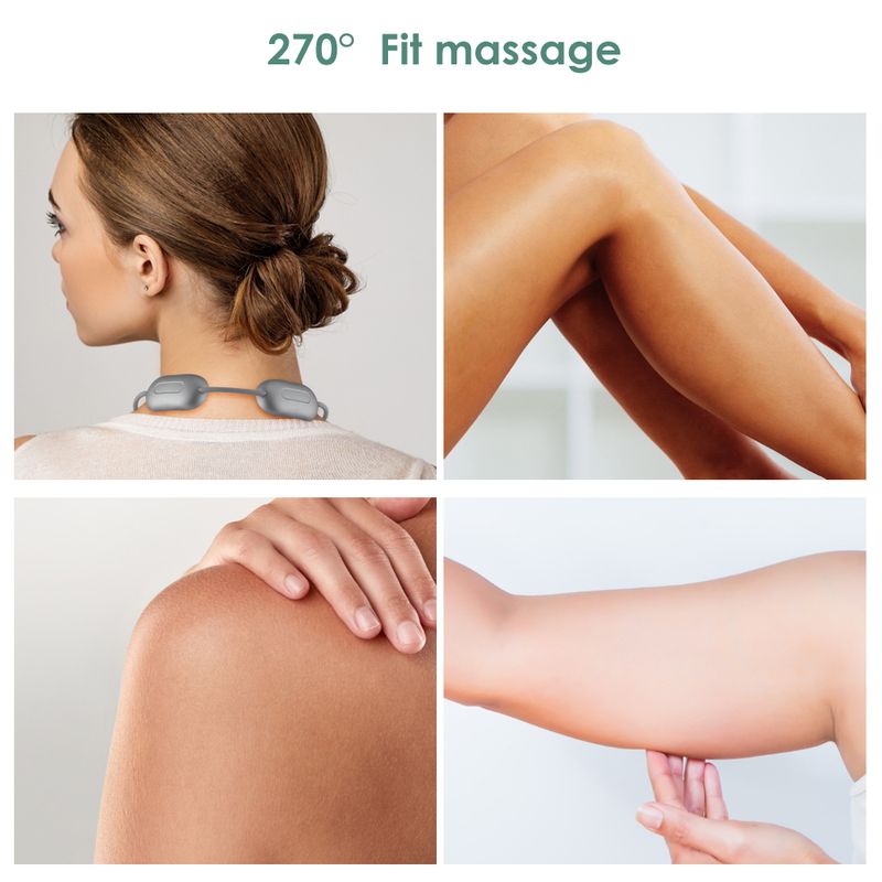 Microcorrente cervicale colonna vertebrale Smart TENS EMS portatile impacco caldo spalle e collo massaggiatore stimolatore muscolare relax_voghion.com
