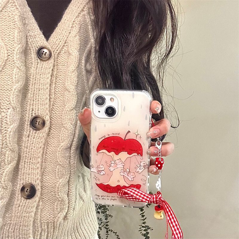 Cute Carousel Cat Suitable For IPhone 16 Promax Iphone 14 Phone Case 13 Double Layer 15 Women_voghion.com