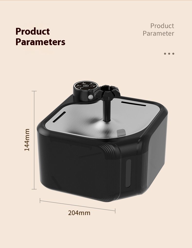 Nieuwe roestvrijstalen huisdierdispenser met automatische voerautomaat, intelligente circulatie voor katten en honden om water te drinken terwijl_voghion.com