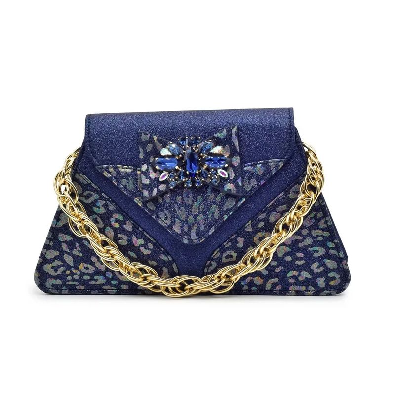 Shoe bag matching fabric splicing leopard print road wedding party formal wear daily commute_voghion.com