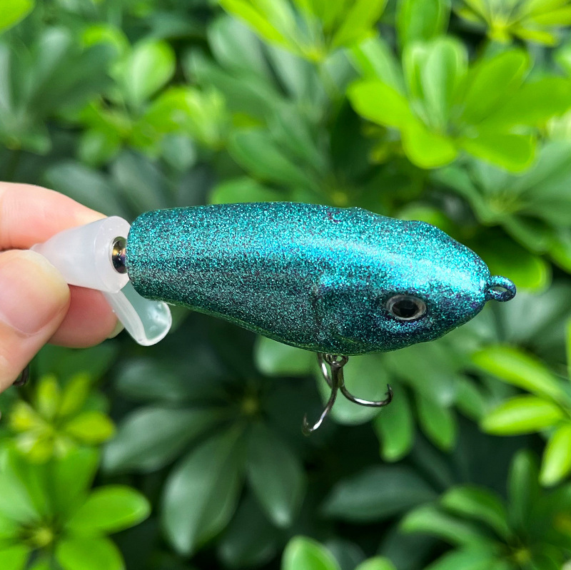 Isca de arrasto de superfície de hélice, isca artificial rígida para peixes, micro manivela, equipamento de pesca_voghion.com