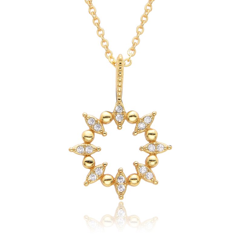 Gold Electroplated Copper Clavicle Necklace For Women - Micro Inlaid Smart Jewelry, Minimalist Celebrity Style Chain_voghion.com