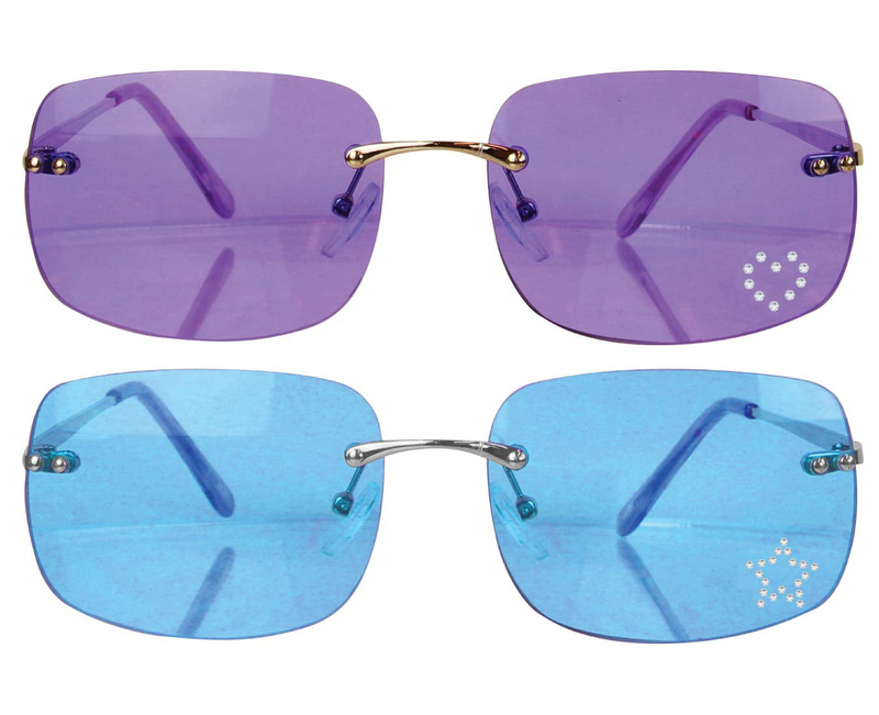 Justice Girls' Frameless Sunglasses Set, Lilac and Blue, 2-Pack_voghion.com