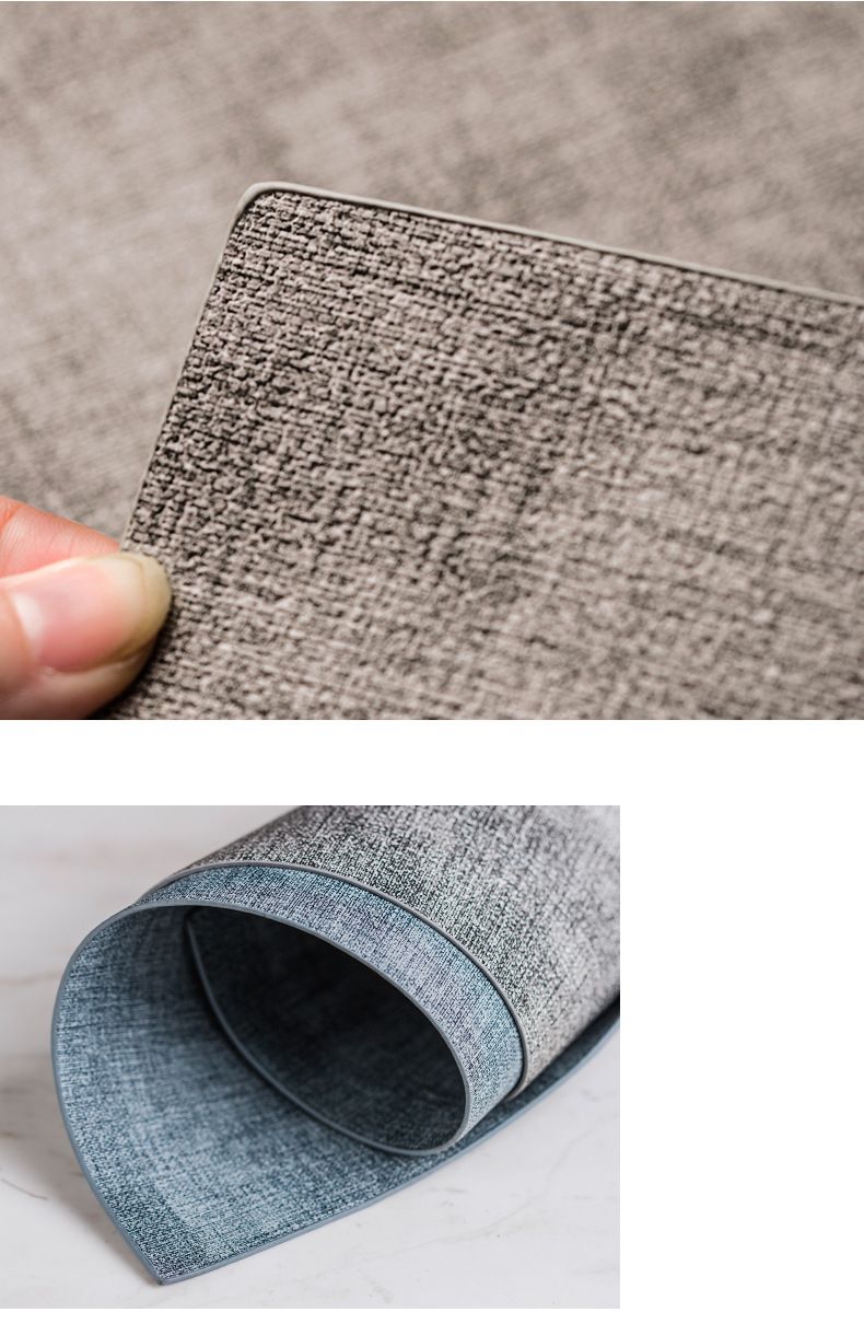 Jogo americano estilo nórdico, cor sólida, isolamento para mesa de hotel, couro, à prova d'água e óleo, talheres, jogo americano estilo ocidental, estilo simples, porta-copos_voghion.com