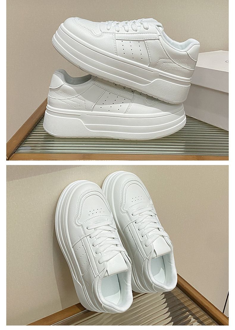 Minimalist White Sneakers - Street Style Essential | Cloud-Like Comfort All Day_voghion.com