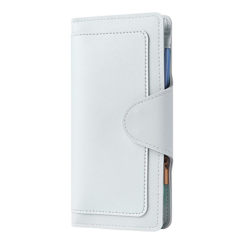 Portefeuille fin ENMEX pour femme avec plusieurs emplacements pour cartes et poche à monnaie – Organiseur de sac léger en PU pour vos essentiels du quotidien (noir, beige, rouge, bleu, violet)_voghion.com