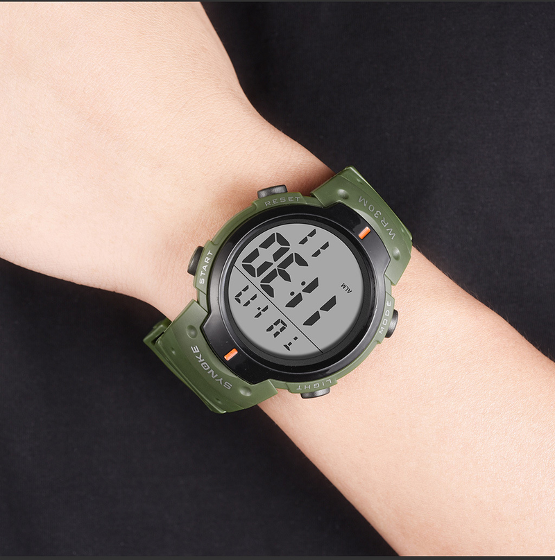 Orologio sportivo digitale da uomo con multifunzione, impermeabile, grande schermo, stile militare, luce notturna, lussuoso schermo elettronico da regalare_voghion.com