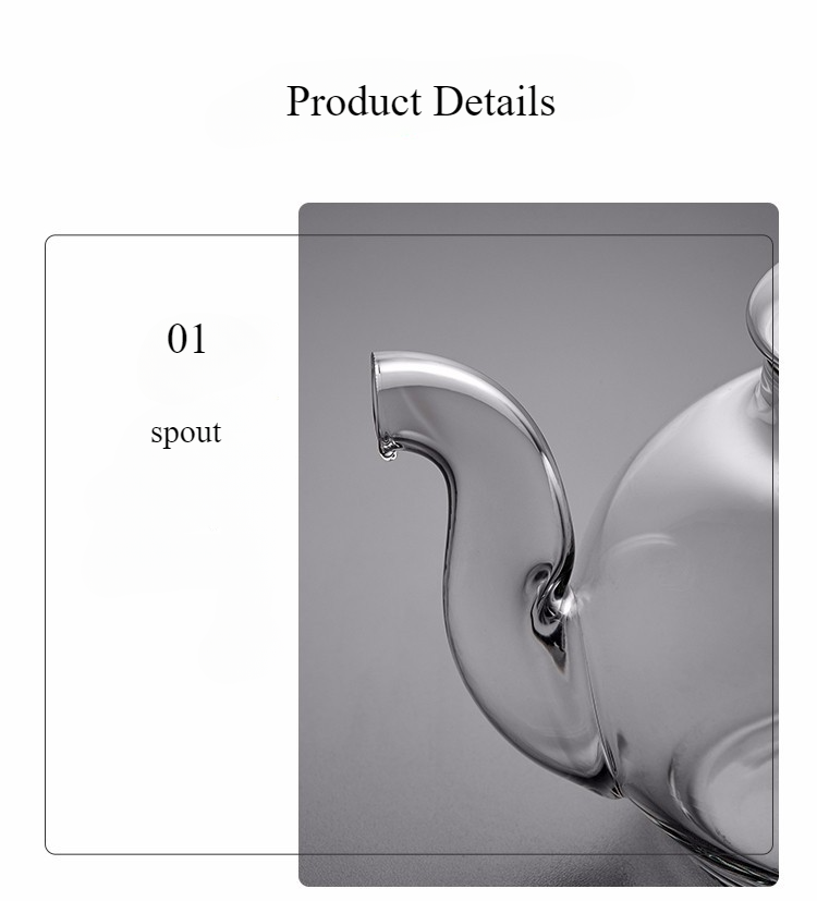 Tetera de vidrio resistente al calor de 400 ml/1000 ml, tetera de flores, juego de té de kung fu, colador de té, infusor, tetera de cebada Puer-Oolong._voghion.com