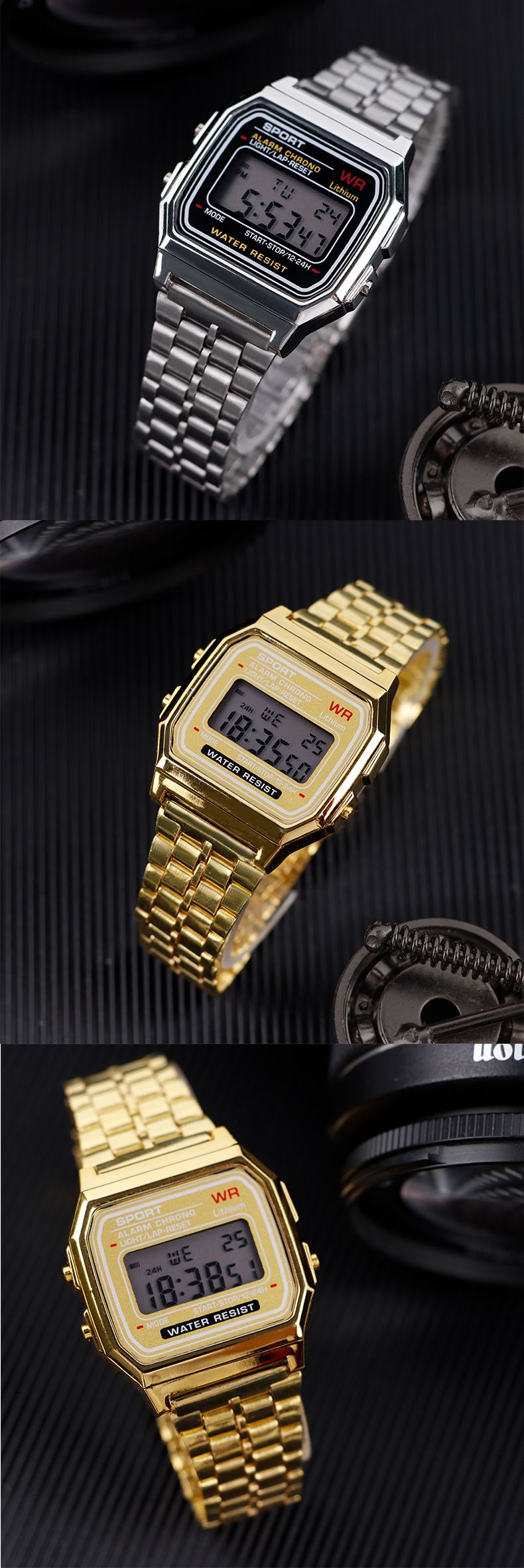 Herren Business Elektronische Uhr Student Casual Fashion Sports Multifunktionale wasserdichte Uhr_voghion.com