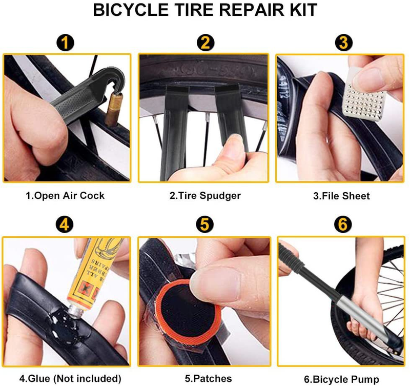 Nouveau chariot de réparation de vélo, trousse à outils, pompe de réparation de pneus de VTT, clé de réparation, ensemble d'outils combinés_voghion.com