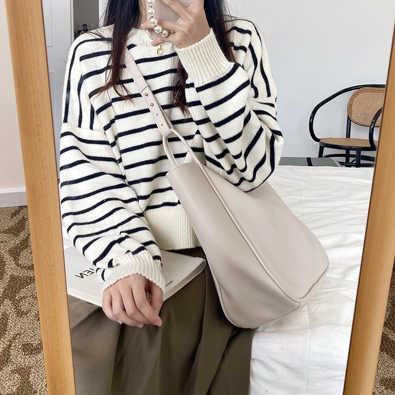 Borsa vintage di grande capacità da donna 2023 nuova borsa alla moda alla moda abbinata, borsa a tracolla singola, borsa da ascella_voghion.com