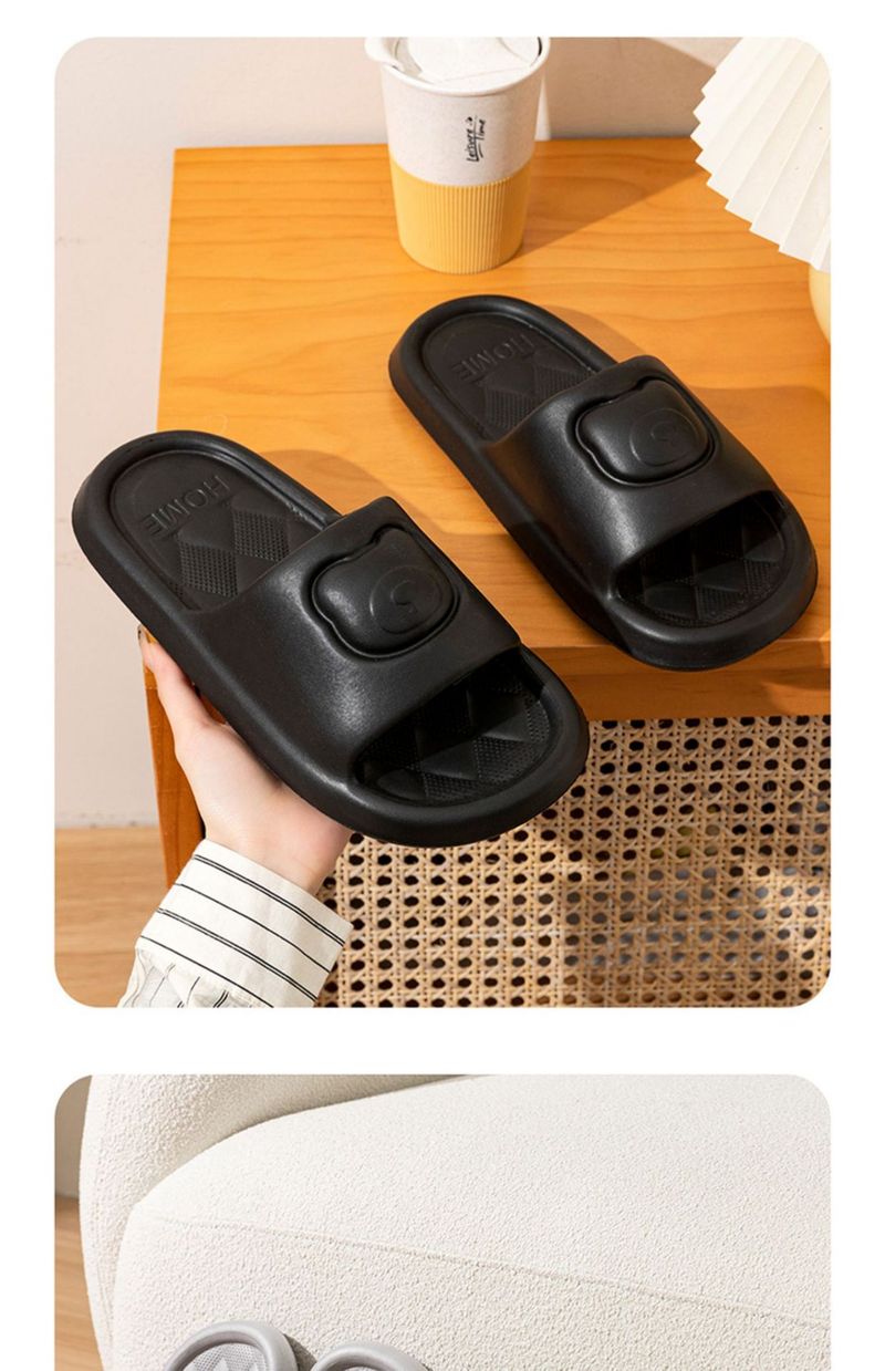 Cute Bear Couple Slides – Soft EVA Slippers For Home & Outdoor (Non-Slip, Breathable & Lightweight For Summer)_voghion.com