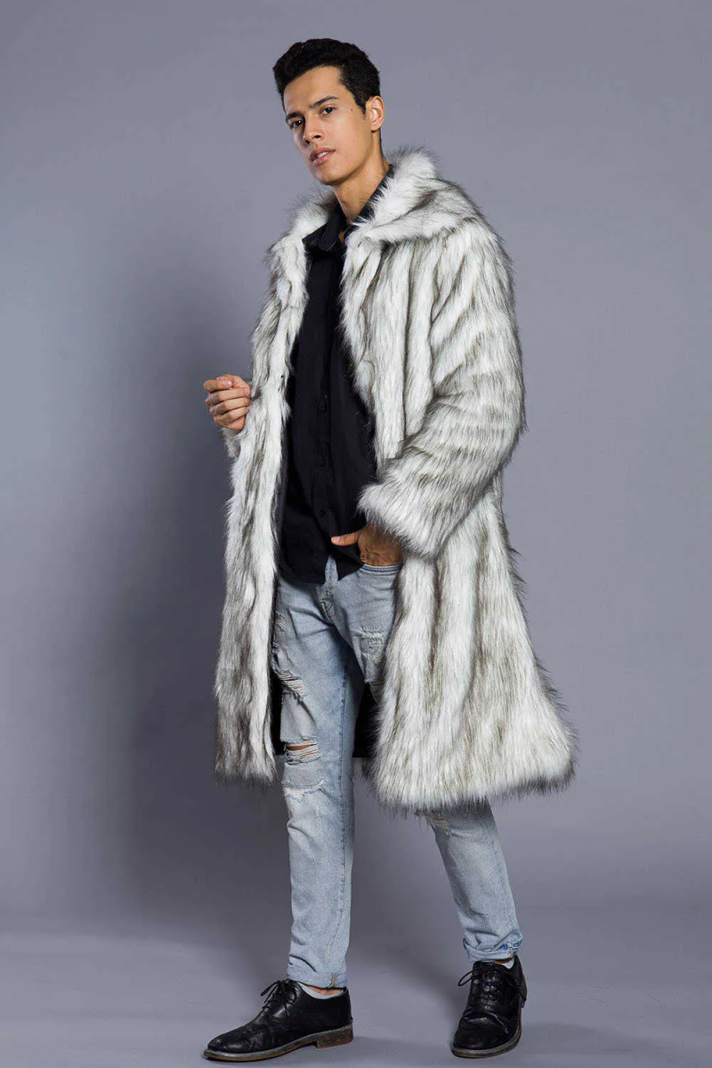 2018 herbst Winter Neue männer Quadrat Kragen Faux Nerz Pelz Langen Mantel High-grade Mann Komfortable Dicke Warme windjacke_voghion.com