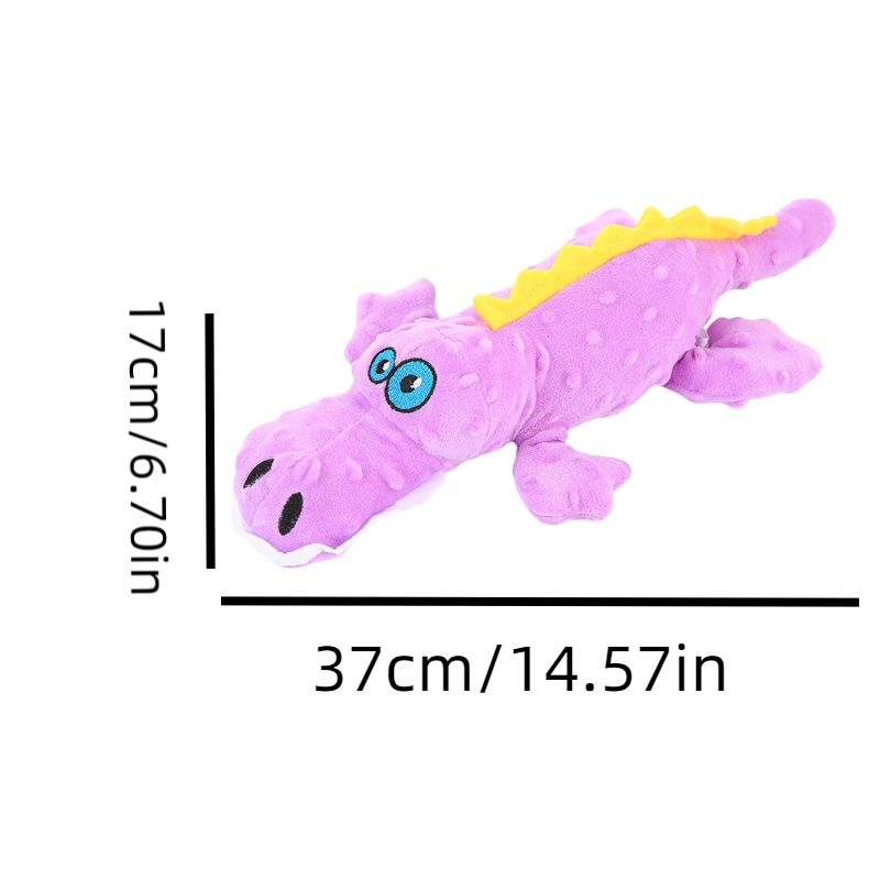 Giocattolo di peluche in silicone per cani a forma di coccodrillo, resistente ai morsi, che digrigna i denti, articoli per animali domestici, bestseller, personaggi di fabbrica, stock all'ingrosso_voghion.com