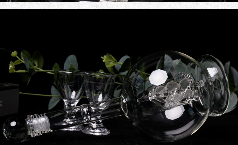 Nuova bottiglia di vino vuota, piccola e sigillata, in vetro trasparente per ammollo del ginseng, creativa e artigianale, per liquori_voghion.com
