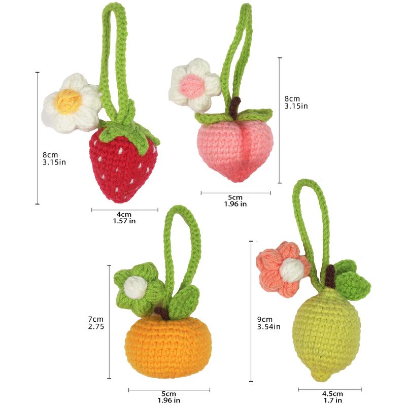 Pacchetto di materiali per uncinetto Maglia fatta a mano Fai da te Lana Portachiavi Borsa Ciondolo_voghion.com