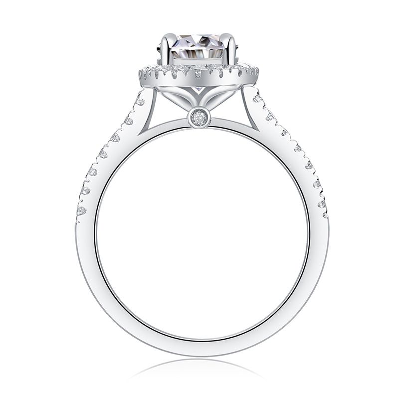 Elegante anello ovale in moissanite da donna in argento sterling 925 con pietra colorata placcata in oro 18 carati per un look senza tempo e sofisticato._voghion.com