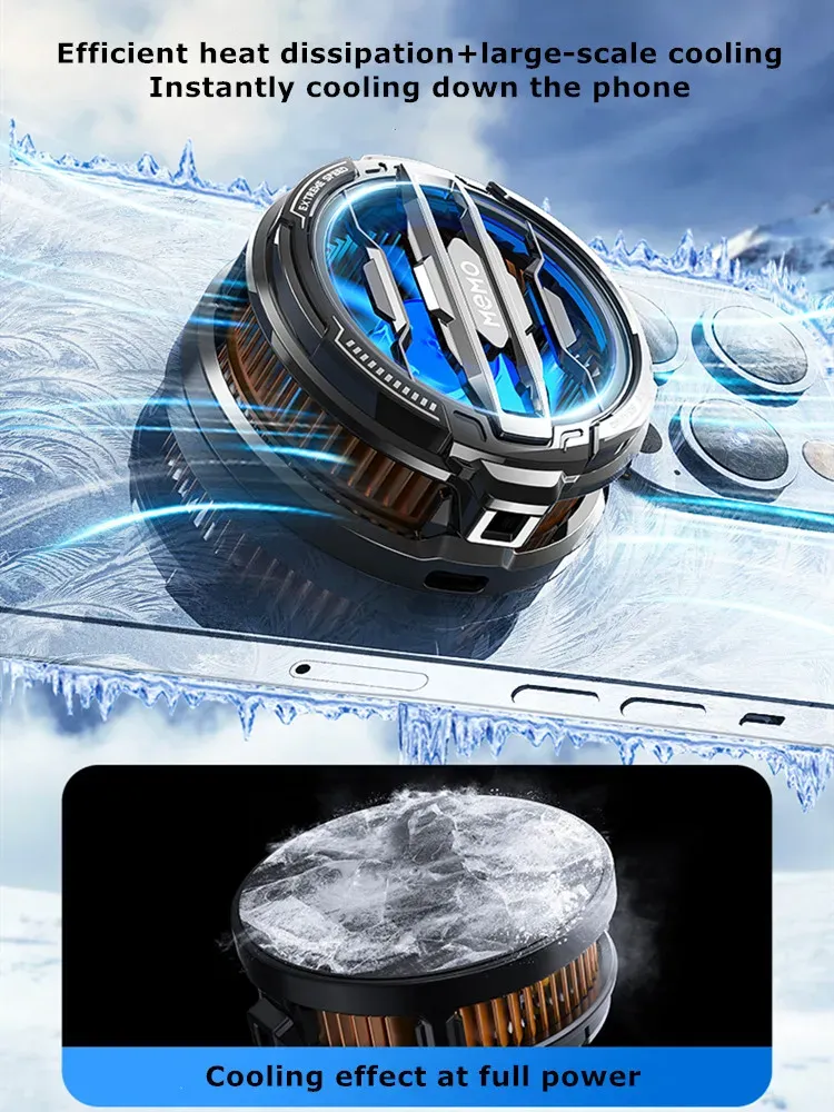 MEMO CX07 Mobile Phone Magnetic/Back-clip Semiconductor Type-C System Cooling Fan Radiator For IOS IPhone Android Cool_voghion.com