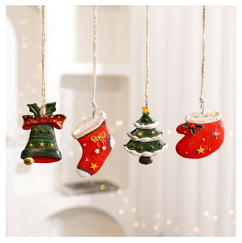 Christmas Resin Ornament Set – Classic Santa & Snowman Hanging Decor For Tree, Gifts & Festive Displays (11 Unique Style Combinations)_voghion.com