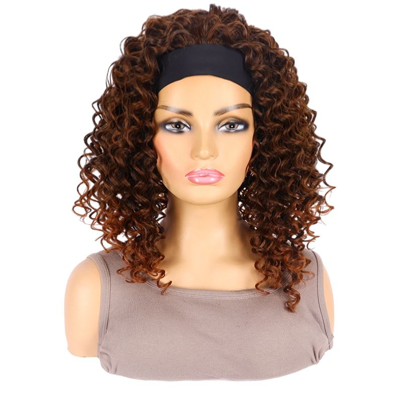 Parrucche sintetiche con clip, parrucche alla moda in seta ad alta temperatura, parrucche africane sfumate, set di capelli con nastro di ghiaccio, ricci piccoli e soffici, lunghi e medi da donna_voghion.com