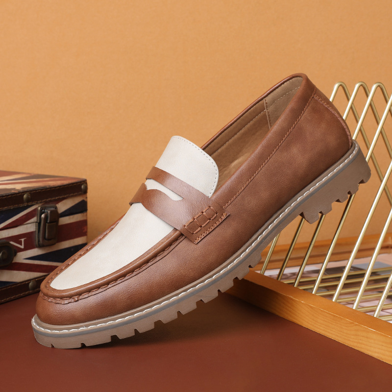 Trendige Herrenschuhe im britischen Stil für Business und Freizeit, kleine Lederschuhe mit einem Fuß, Lazy Loafers_voghion.com