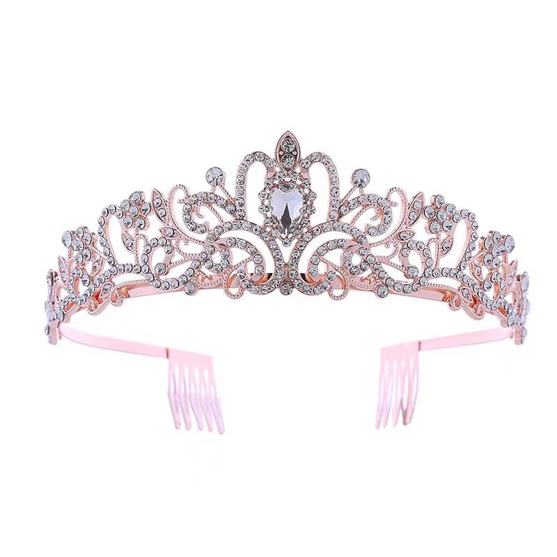 Popolare corona nuziale accessori per capelli corona nuziale copricapo fata principessa corona per capelli moda semplice fascia con strass_voghion.com