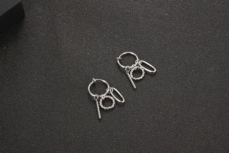 Men's Earrings Street Hip Hop Men's Hole Free Earrings Personality Tassel Earrings Creative Ear Buckles YE045 Geometry_voghion.com