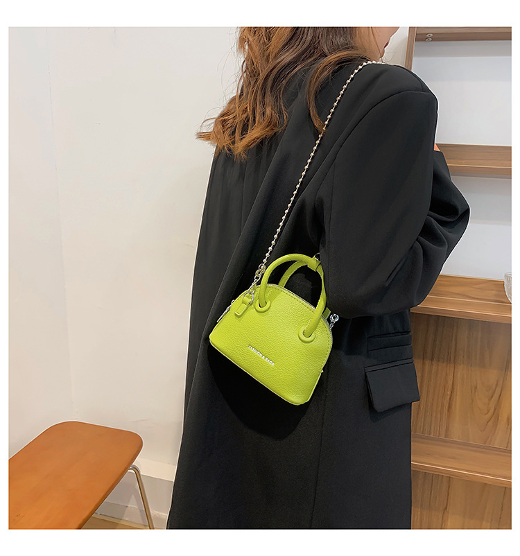 Small Chain Bag For Women 2023 New Fashion Litchi Pattern Mini Shell Bag For Women Fashion Bags Temperament Handheld Oblique_voghion.com