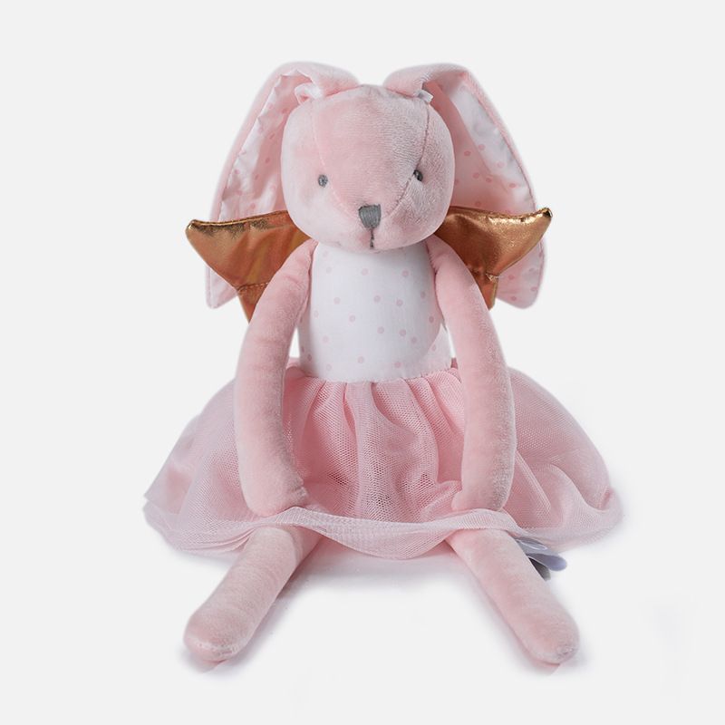 Peluche lapin rose pour enfant, douce et confortable, idéale comme cadeau d'anniversaire_voghion.com