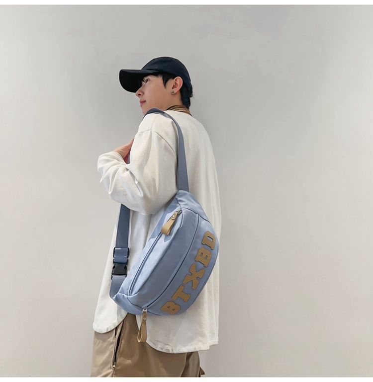 Frauen Männer Brust Taschen Nylon Schulter Crossbody für Telefon 2023 Koreanische Sport Taille Tasche Mode Student Hip Sack Fanny Pack_voghion.com