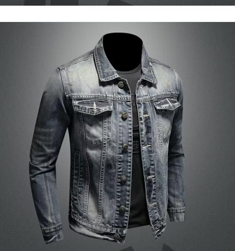 Jaqueta masculina retrô com zíper e gola alta, roupa de trabalho para ciclismo e motocicleta_voghion.com