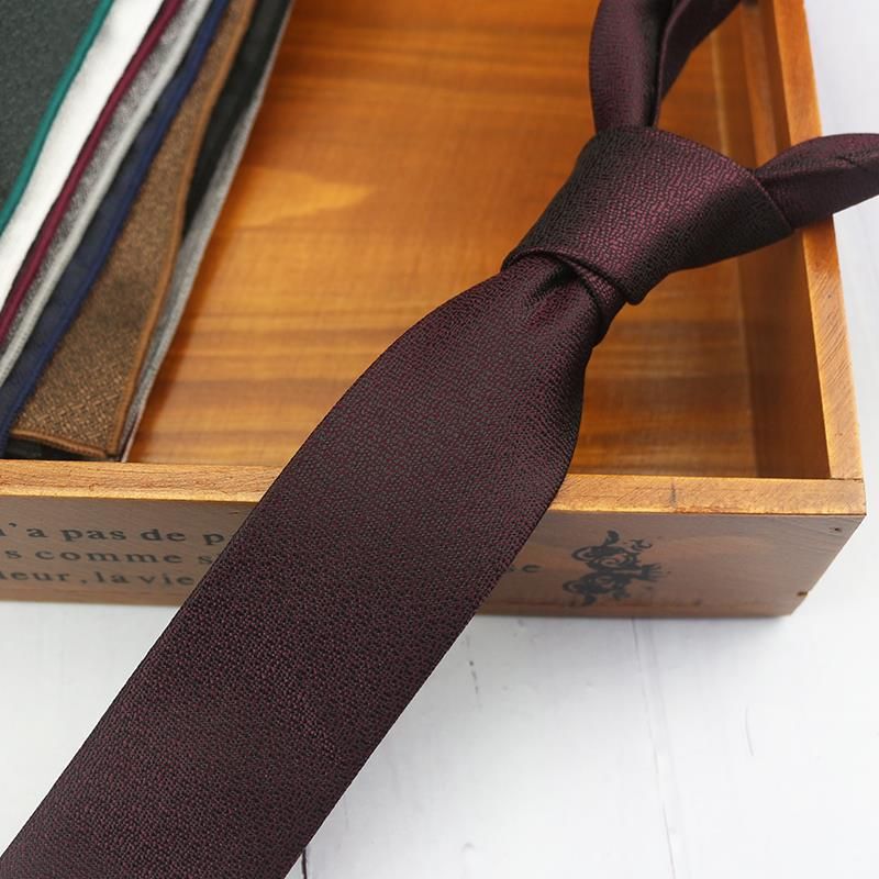 Cravatta stretta da uomo, stile coreano, casual, professionale, da 6 cm, tinta unita, grigia, versatile, nera, per studenti_voghion.com