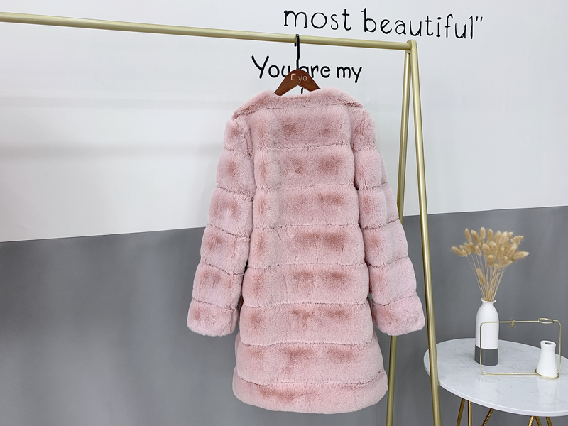 Women's clothing new style imitation fur coat cotton coat thickened long plush coat women's coat windbreaker ready in stock_voghion.com