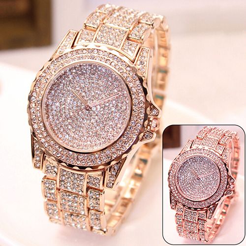 Yamaler Montre-bracelet à quartz avec bracelet en acier inoxydable pour femme_voghion.com
