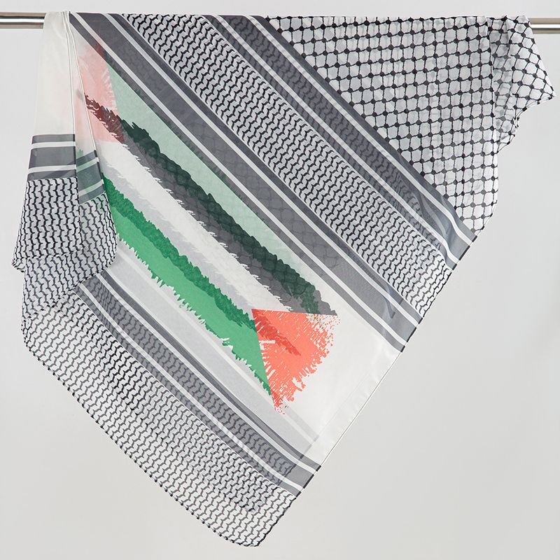 Nieuwe Hot Midden-Oosten Hoofddoek Chiffon Bedrukt Evenement Decoratieve Sjaal Sjaal Hijab Palestijnse Hoofddoek_voghion.com