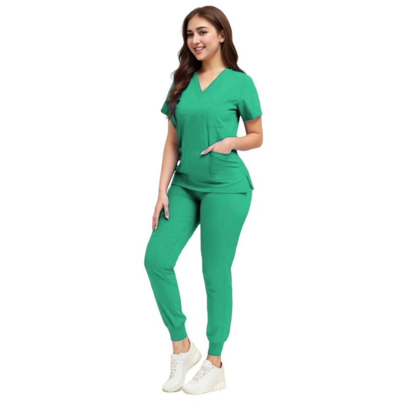 Abbigliamento da ospedale per donna, elastico leggero, per lavare le mani, medico, a maniche corte, da lavoro, per sala operatoria, completo diviso, per lavare le mani_voghion.com