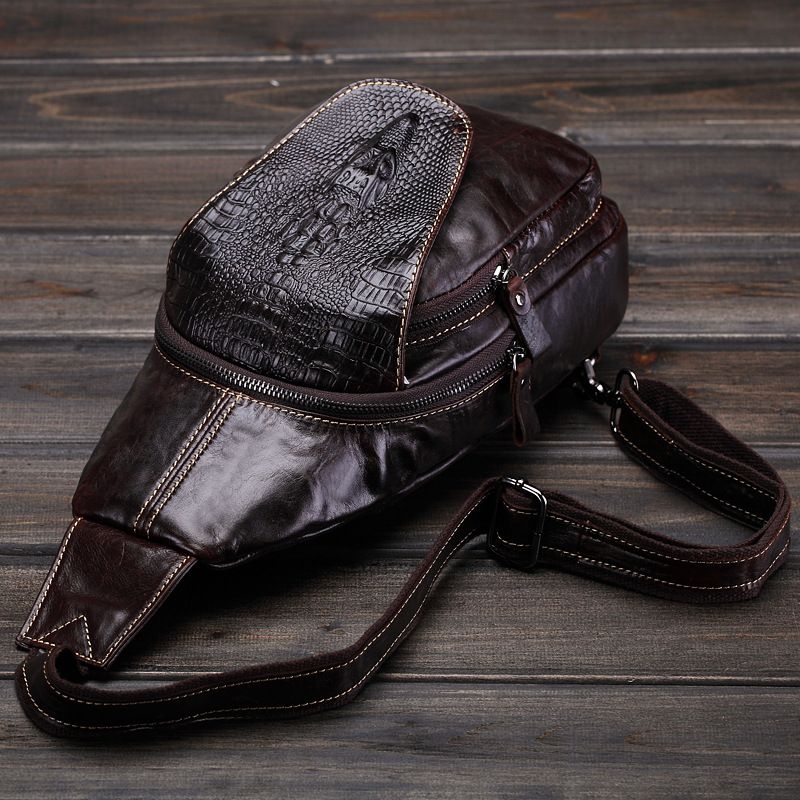 Mode Casual Umhängetasche Wachs Rindsleder Herren Tasche Vielseitig Täglich_voghion.com