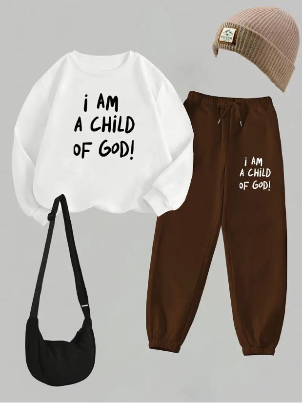 Abbigliamento casual da donna, felpa con cappuccio a maniche lunghe foderata in pile e pantaloni jogger, set invernale con stampa di lettere e abbigliamento da casa (verde oliva/caffè, S-XXL)_voghion.com