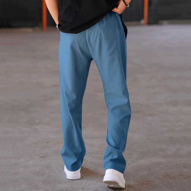 Herenkleding Losse rechte sport casual broeken Oversized broeken_voghion.com